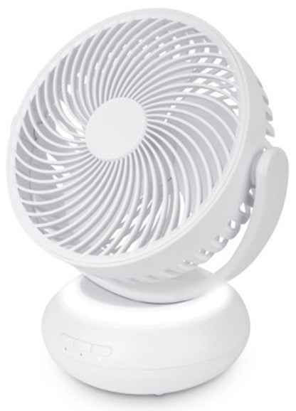 7” Rechargeable Oscillating Fan w/ LED Lights